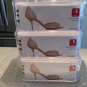 Lucite shoe boxes